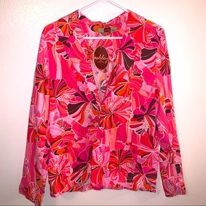 Ashley by 26 International Size Large Floral Print Linen Jacket🥳